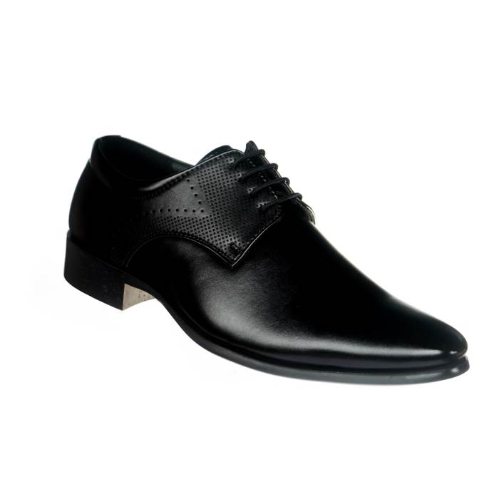Shooez Brand Mens Laced Dress Up Formal Derby Shoes 2144 (Black)