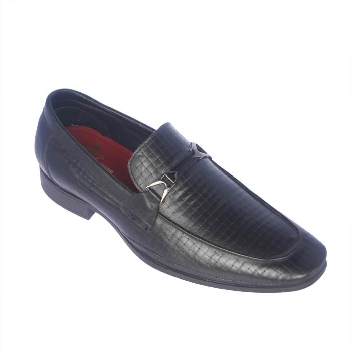 Chris Broad Brand Mens Casual Leather Slipons Loafers Clox-1 (Black)