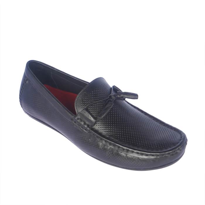 Chris Broad Brand Mens Casual Leather Slipons Loafers Mugal-10 (Black)