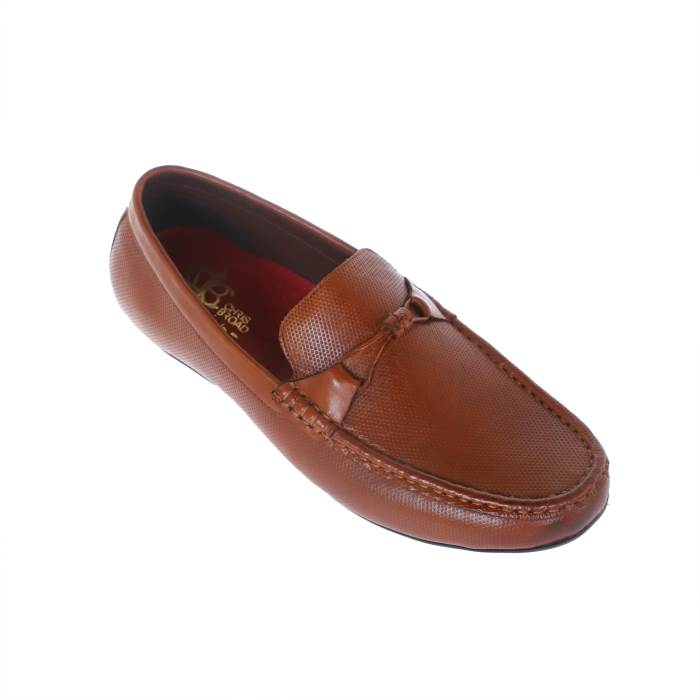 Chris Broad Brand Mens Casual Leather Slipons Loafers Mugal-21 (Tan)