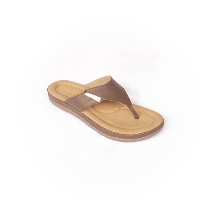Green Cap Brand Womens Flat Comfort Casual Sandal / Slipper M94-282 (Brown)