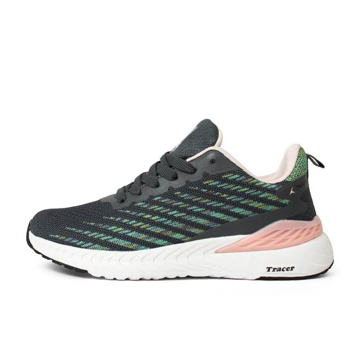Tracer Brand Womens Running Sports Laced Shoes Aurora-L-2201 (D.grey)