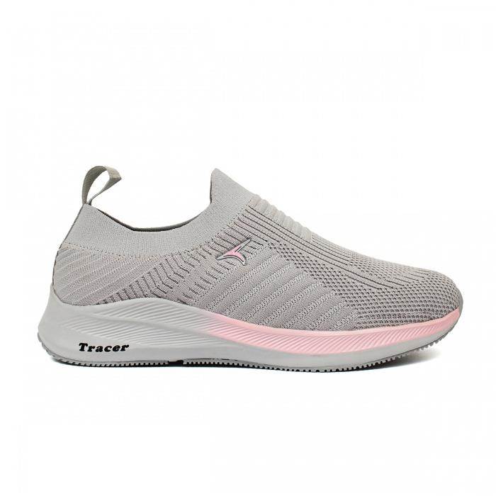 Tracer Brand Womens Walking Sports Slipons Shoes Edge-L-1411 (L.Grey/Pink)
