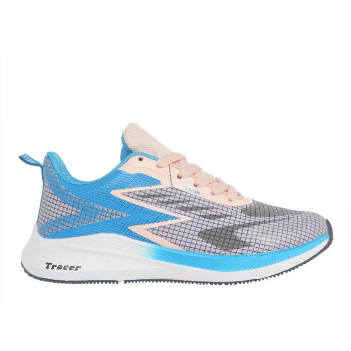 Tracer Brand Womens Casual Laced Running Sports Shoes Vibe-L-2301 (Blue/Pink)