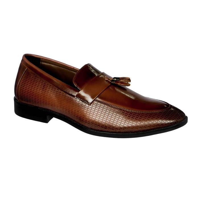 Shooez Brand Mens Slipons Casual Loafers Shoes 4712 (Tan)