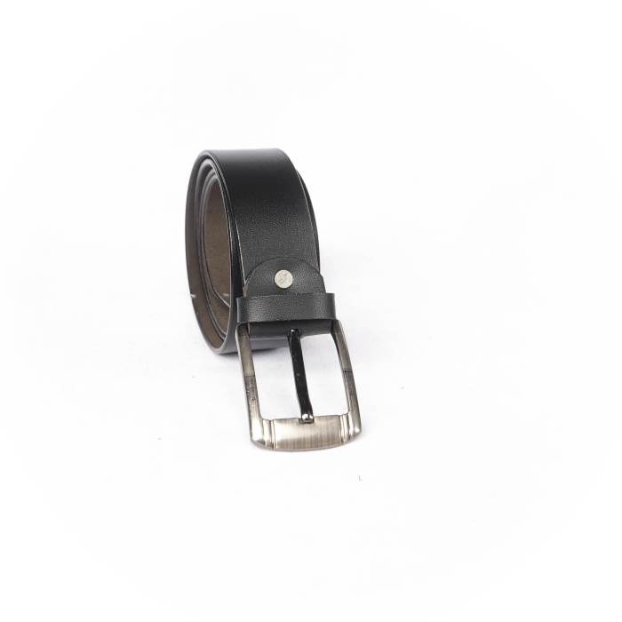 Woops Brand Mens Original Leather Casual Formal Belt 140-1 (Black)