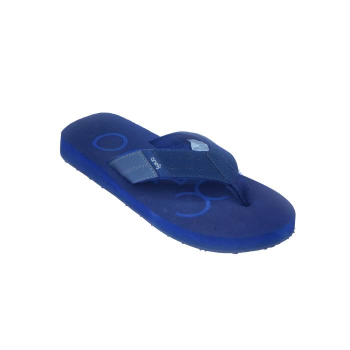 One 8 Brand Mens Original Casual V-Shape Soft Comfort Slipper / Flipflop / Sandal FM04-9116 (Navy)