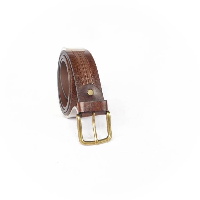 Tops Brand Mens Leather Casual Brown Belt Raja-111 (MIX.Brown)