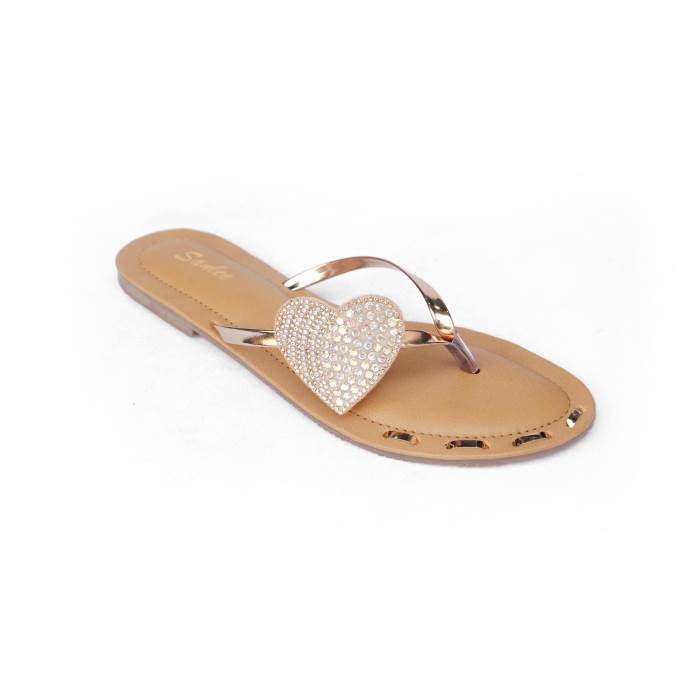 Sanlee Brand Womens Casual Flat Flipflop Slipons Sandal LCT0607 (Sultan)