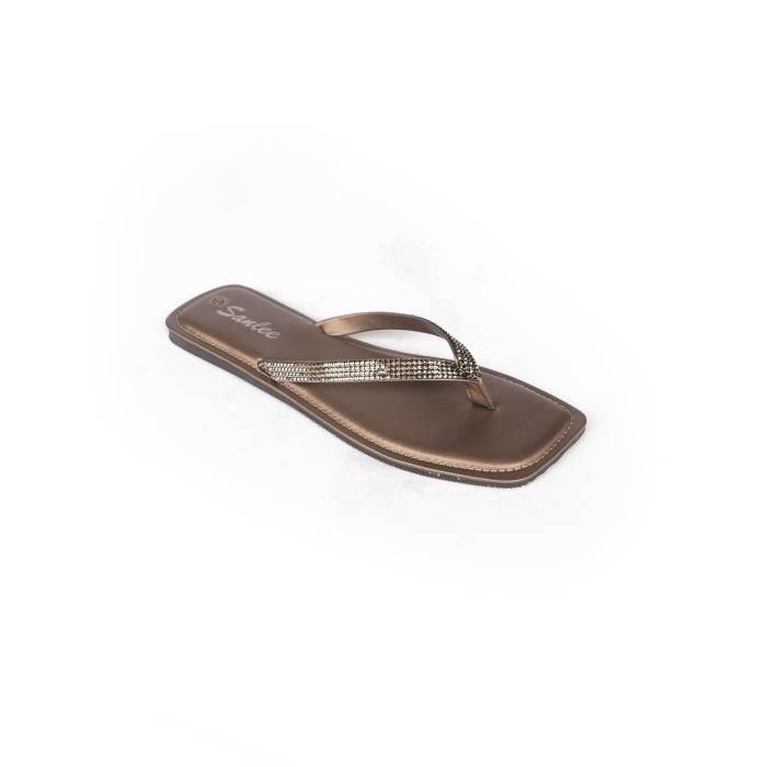 Sanlee Brand Womens Casual Flat Flipflop Slipons Sandal LCT0717 (Grey)