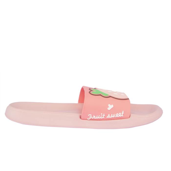 Rajashoes Brand Womens Casual Slides Slipper Flipflop Scoll-02 (Pink)
