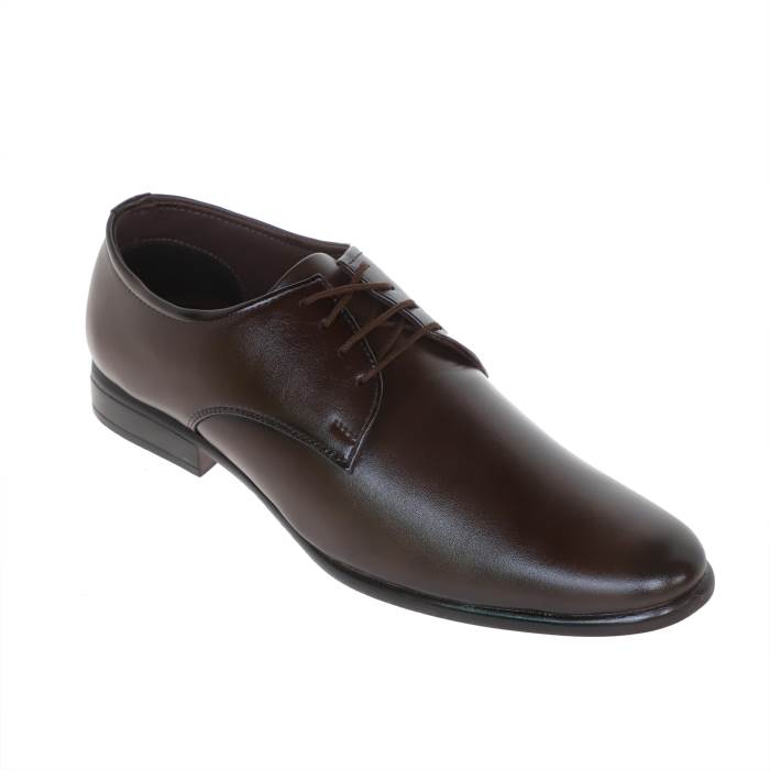 Try It Brand Mens Laced Formal Dress Up Formal Shoes 7704 (Brown)