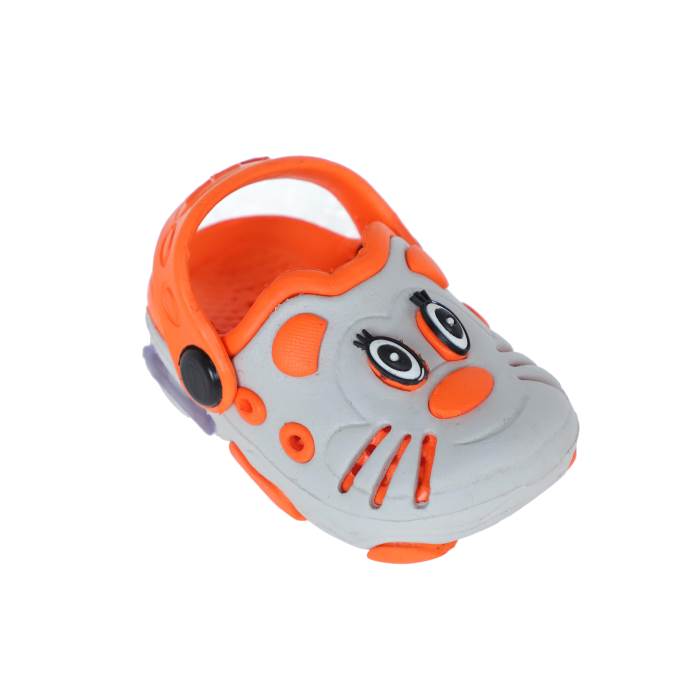 Lancer Brand Kids Casual Clog Crocs Sandal Timtim-1 (L.Grey/orange) 2.5 Years to 4.5 Years