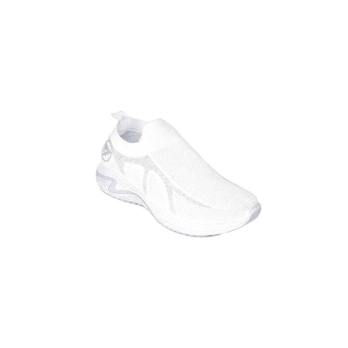 Flying Feet Brand Womens Casual Walking Slipons Sports Shoes BFF-01 (White)