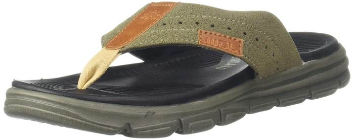 Woodland Brand Mens Original V-Shape Slipper / Flipflop 4177021 (Olive)